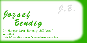 jozsef bendig business card